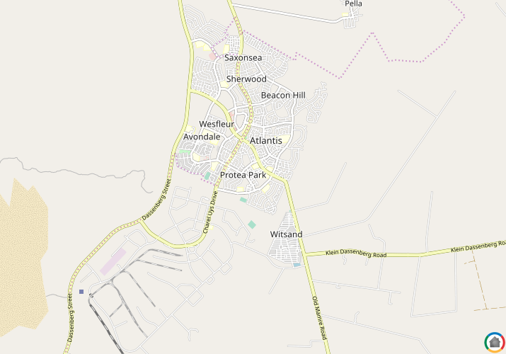 Map location of Protea Park